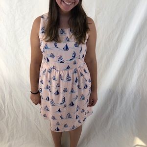 Sailboat print dress